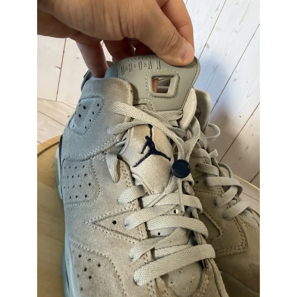 Air Jordan 6 Retro Mid Georgetown Grey (GS) 384665-012 Size 6.5Y Boys